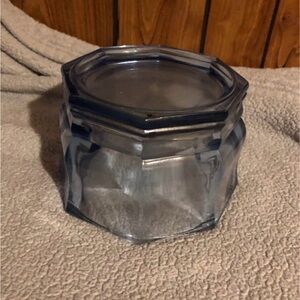 Blue Glass Octagonal Bowl